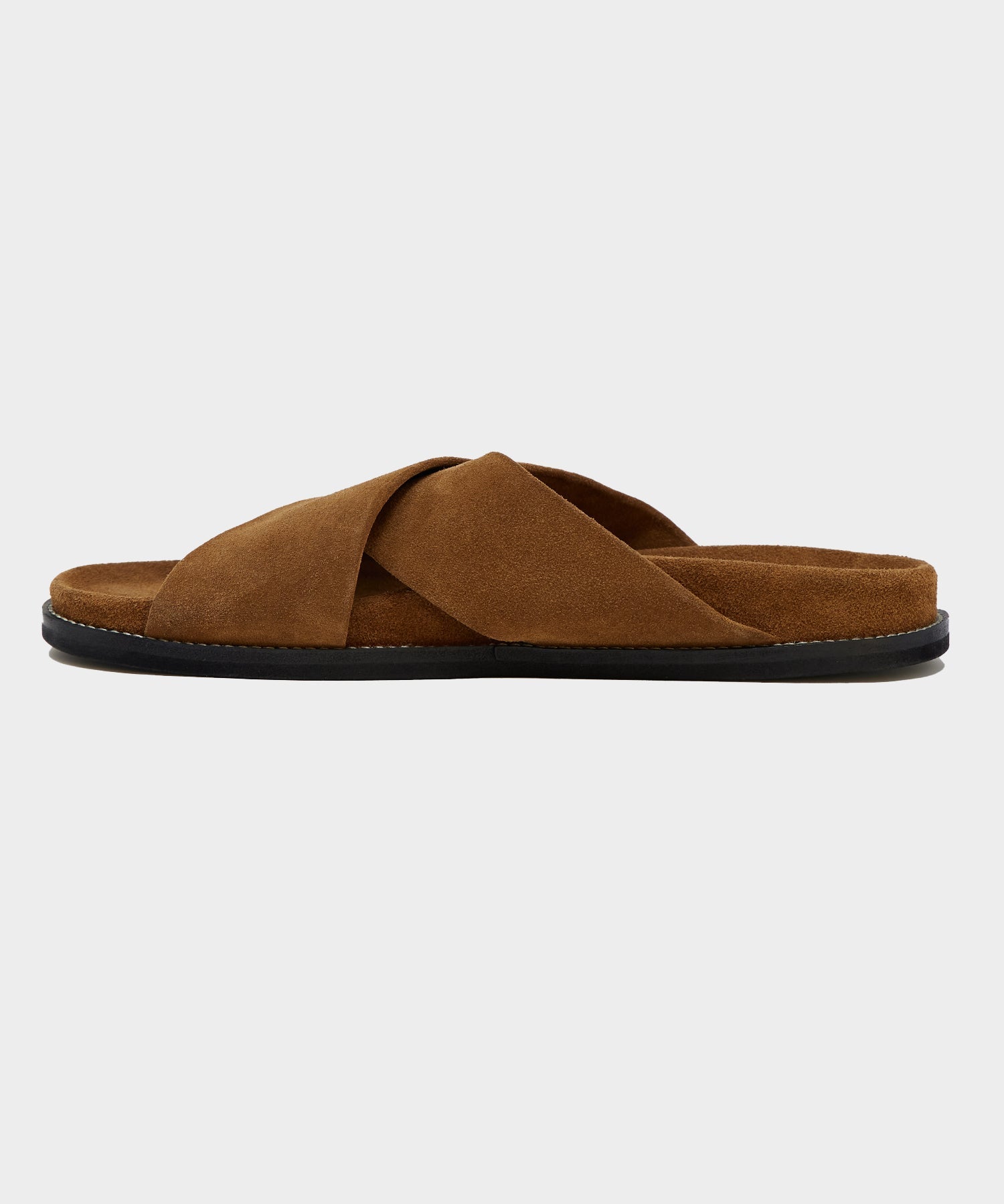 Nomad Suede Crossover Sandal in Tobacco