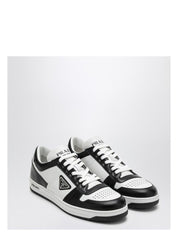 DOWNTOWN WHITE/BLACK LEATHER TRAINER