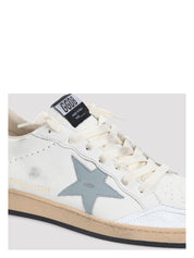 BALL STAR SNEAKERS IN NAPPA LEATHER WITH GRAY LEATHER STAR AND RED LEATHER HEEL TAB