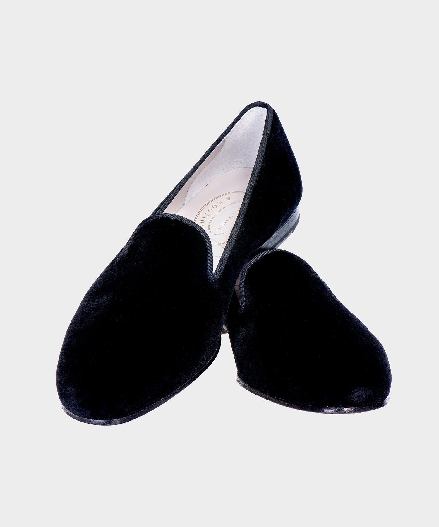 Stubbs & Wootton Black Velvet Slippers