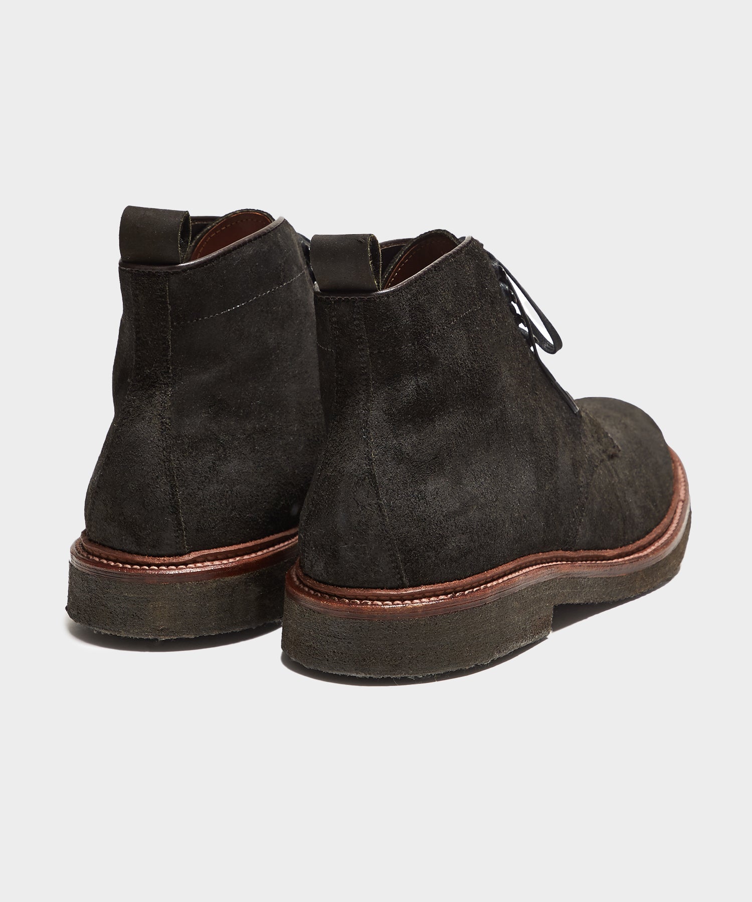 Todd Snyder x Alden Plain Toe Boot in Reverse Earth Chamois