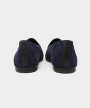 Todd Snyder x Rubinacci Belgian Suede Loafer in Navy