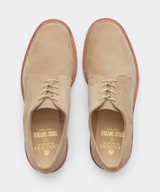 Todd Snyder x Sanders Archie Unconstructed Lace-up Derby in Milkshake Suede