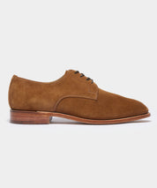 Todd Snyder x Sanders Archie Unconstructed Lace-up Derby in Tobacco Suede