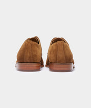 Todd Snyder x Sanders Archie Unconstructed Lace-up Derby in Tobacco Suede