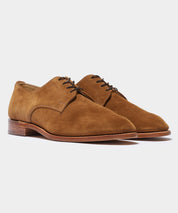 Todd Snyder x Sanders Archie Unconstructed Lace-up Derby in Tobacco Suede