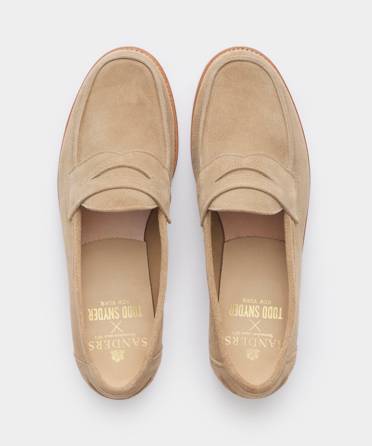 Todd Snyder x Sanders Edwin Loafer in Milkshake Suede