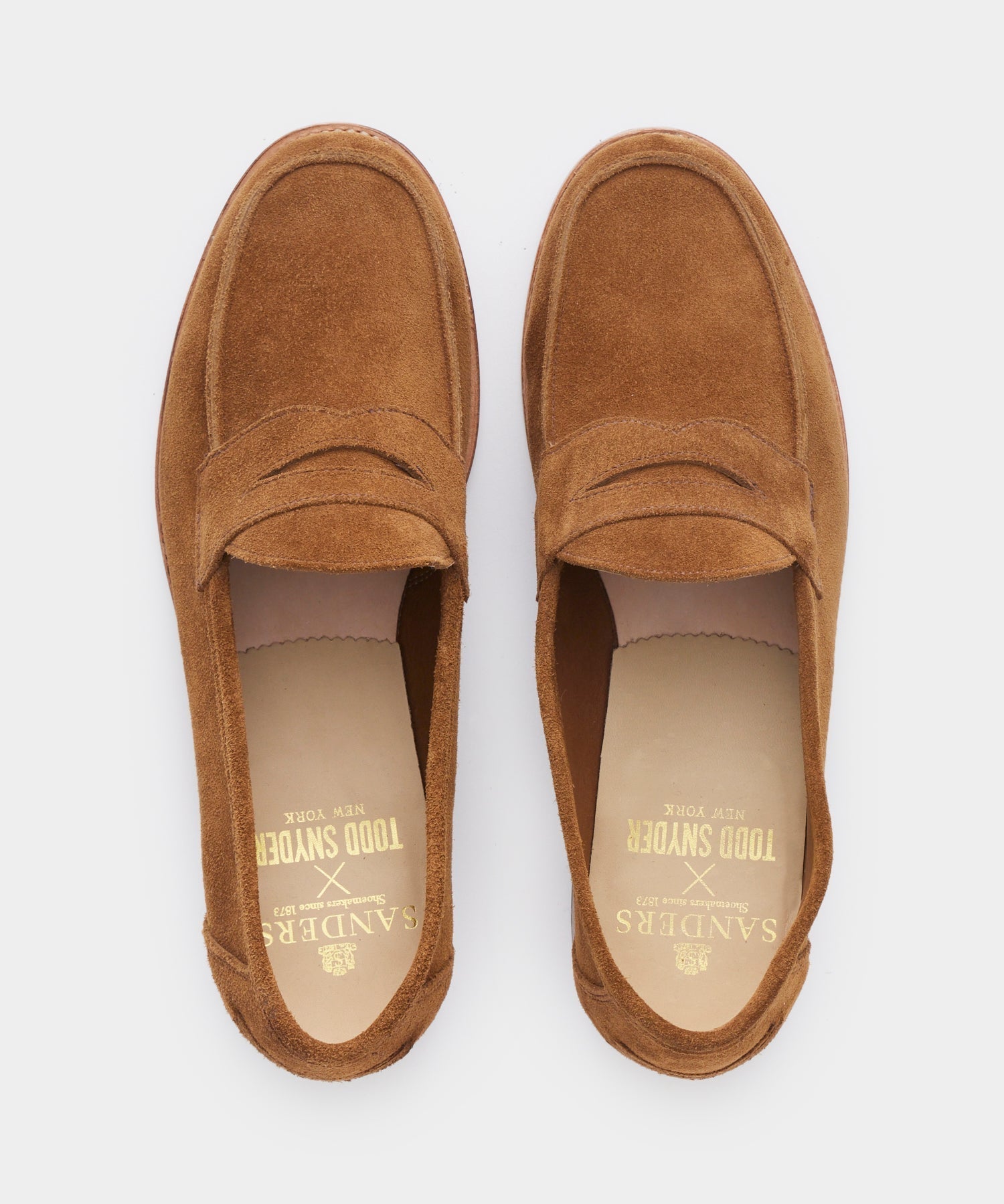 Todd Snyder x Sanders Edwin Loafer in Tobacco Suede