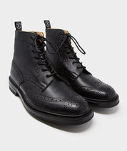 Todd Snyder x Tricker's Scotch Grain Leather Stow Boot In Black