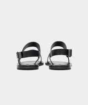 Tuscan Leather Double Strap Sandal in Black