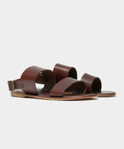 Tuscan Leather Double Strap Sandal in Brown