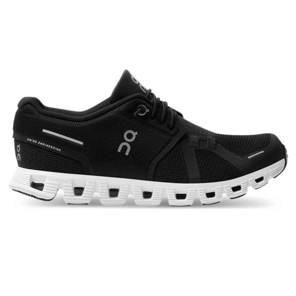 Women's Cloud 5 Running Shoe- Black/White - Regular (B)